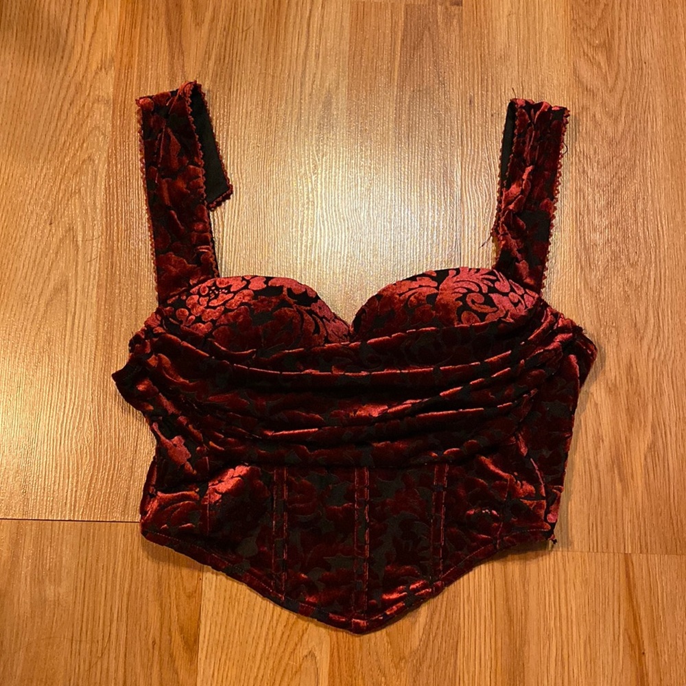 Windsor Velvet Corset Top